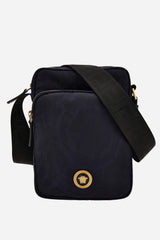 Icon Nylon Crossbody In Nylon Jacquard-Calf Leather