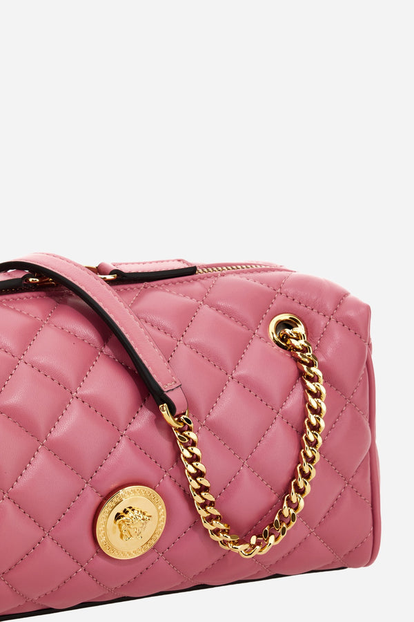 Icon Small Shoulder Bag In Quilted Lamb Leather