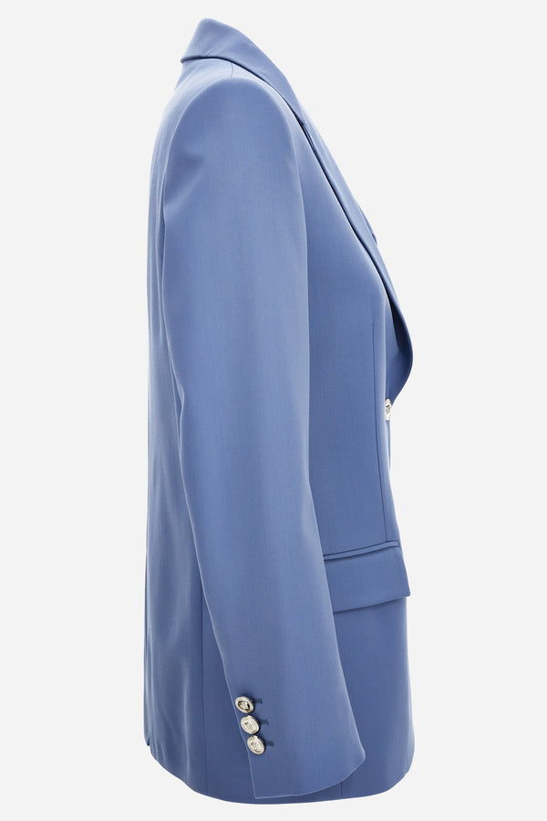 Informal Jacket In Responsible Stretch Wool Gabardine-Medusa Chain Printed Lining