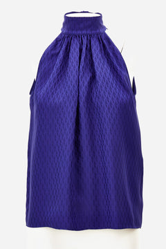 Blouse In V Monogram Jacquard Silk Satin
