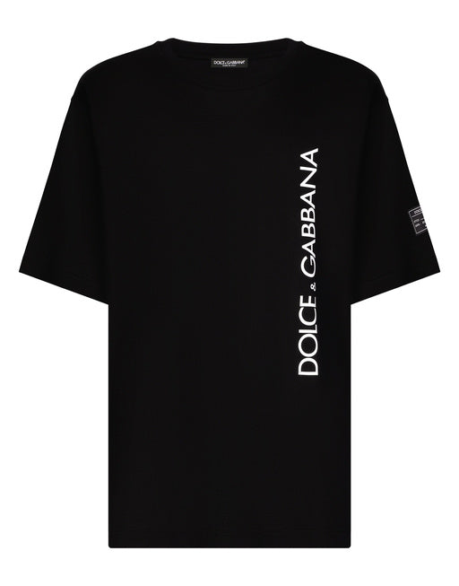 SHORT-SLEEVE T-SHIRT WITH VERTICAL LOGO PRINT