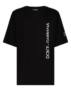 SHORT-SLEEVE T-SHIRT WITH VERTICAL LOGO PRINT