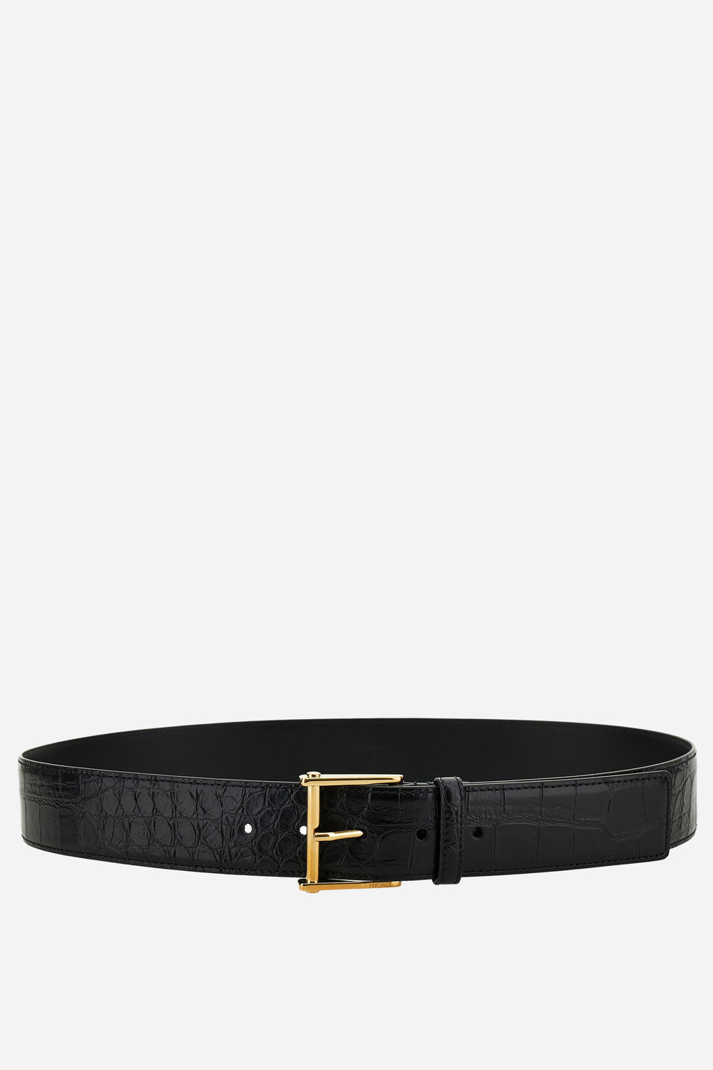 Column Reversible Belt 4 Cm In Embossed Croc Calf Leather