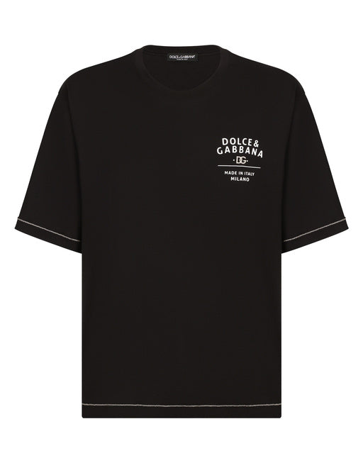 SHORT-SLEEVED COTTON T-SHIRT WITH EMBROIDERED LOGO