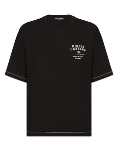 SHORT-SLEEVED COTTON T-SHIRT WITH EMBROIDERED LOGO