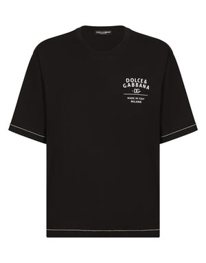 SHORT-SLEEVED COTTON T-SHIRT WITH EMBROIDERED LOGO