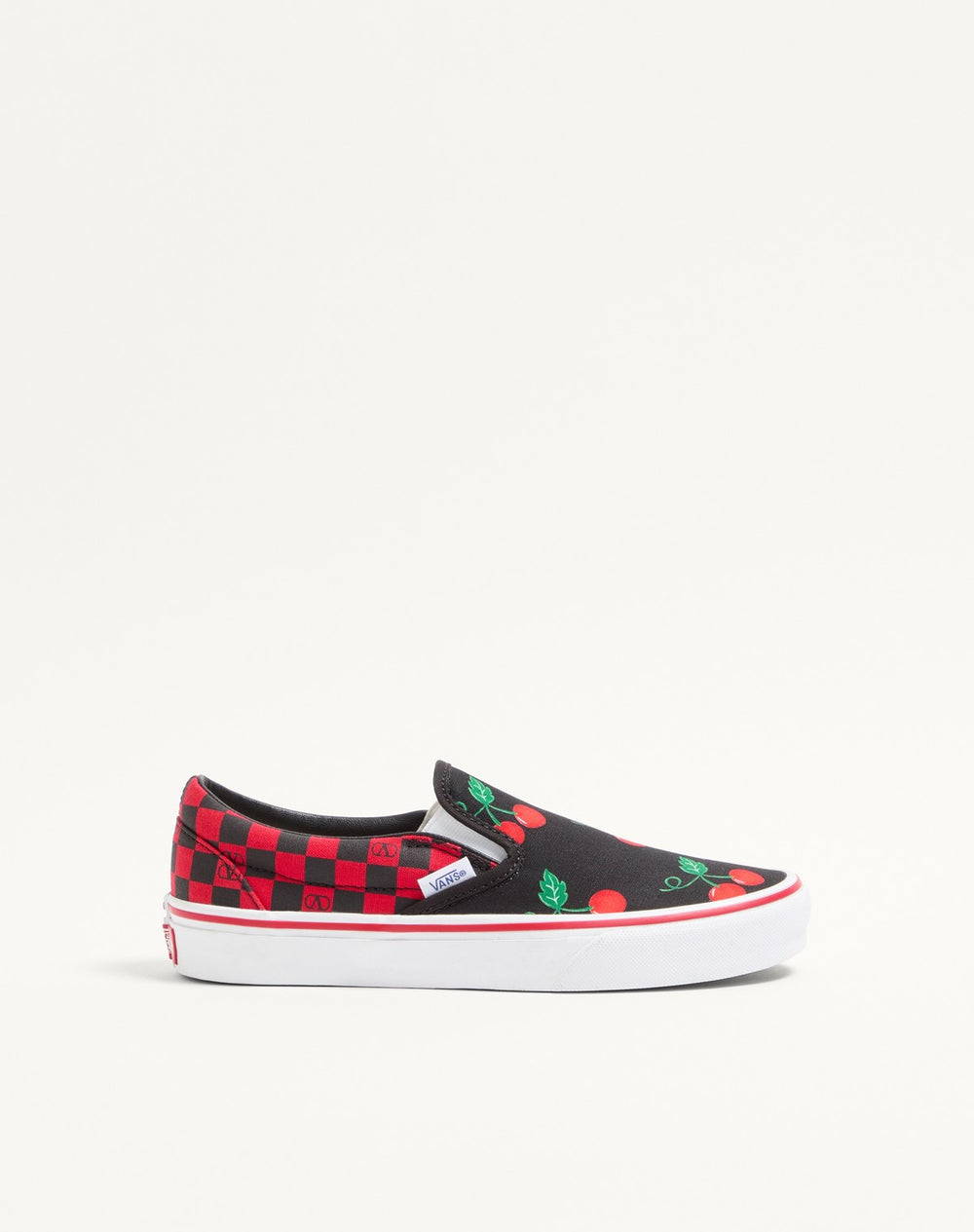 Sneaker Slip-On Valentino Garavani And Vans In Tessuto Con Stampa Maxi Cherryfic E Stampa VLogo Checkerboard