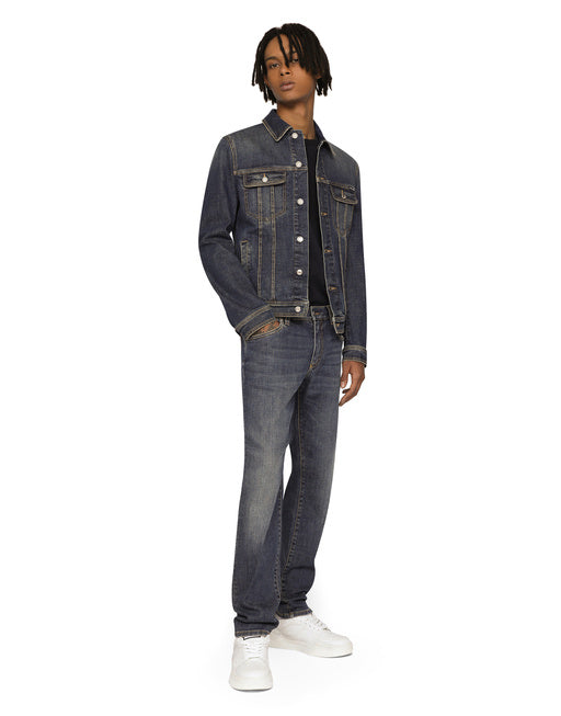 STRETCH LIGHT BLUE WASH DENIM JACKET
