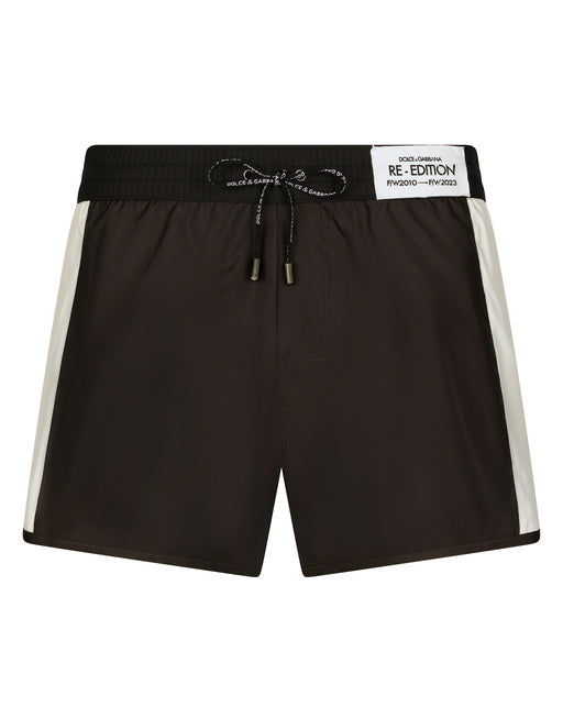 SWIM SHORTS WITH CONTRASTING BAND