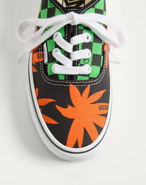 Sneaker Low-Top Valentino Garavani And Vans In Tessuto Con Stampa VLogo Checkerboard E Stampa Tropical Leaves