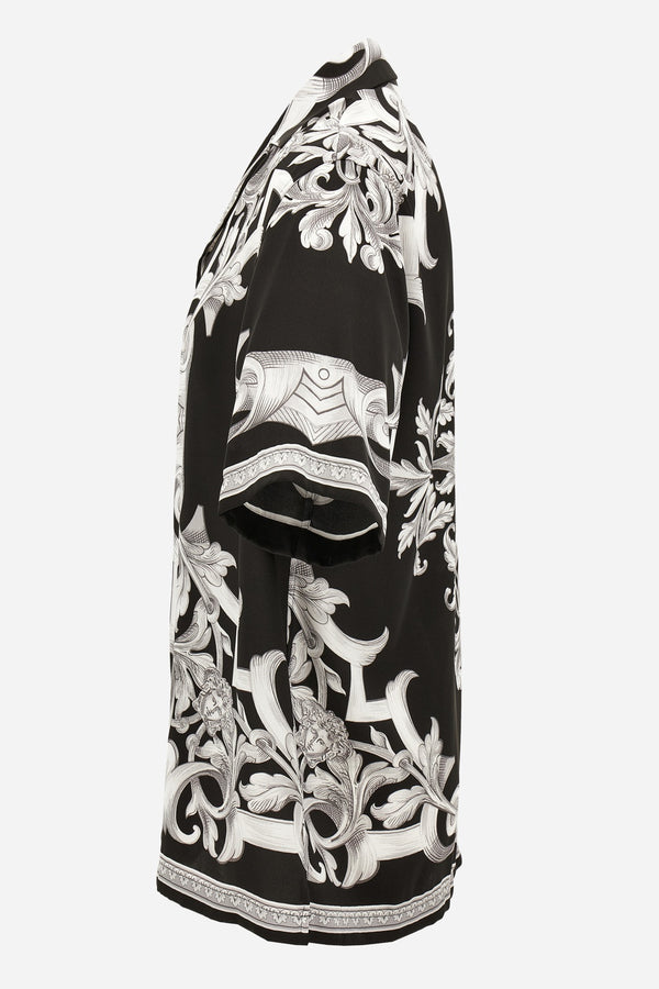 Informal Shirt In Twill Poly Architectural Barocco Print