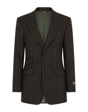 PINSTRIPE WOOL BEAT-FIT JACKET