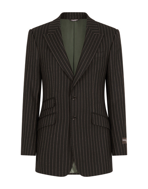 PINSTRIPE WOOL BEAT-FIT JACKET