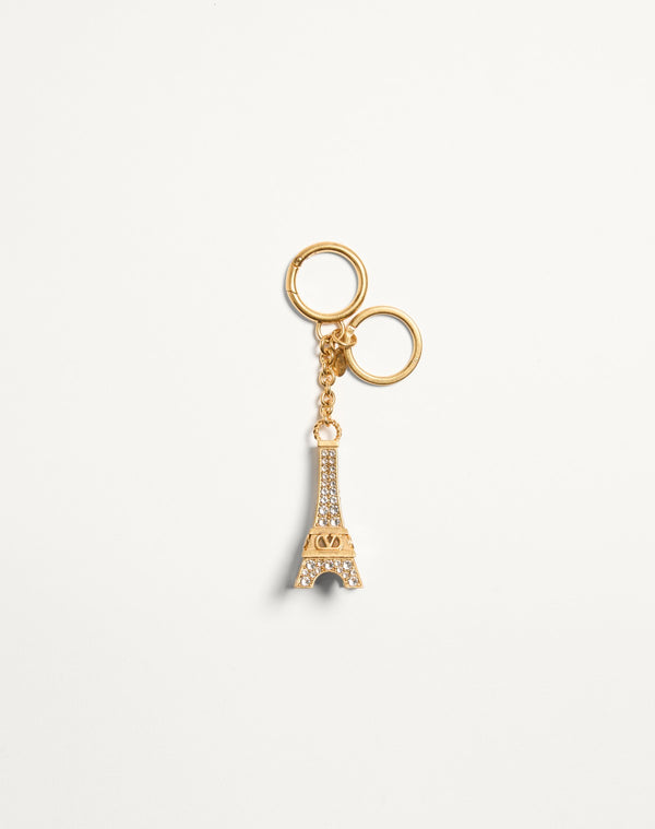Charm Per Borse Con Portachiavi Chez Valentino In Metallo, Smalto E Cristalli