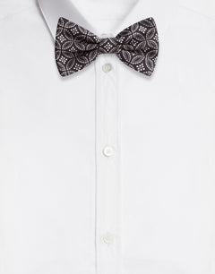 SILK BOW TIE WITH TIE PRINT