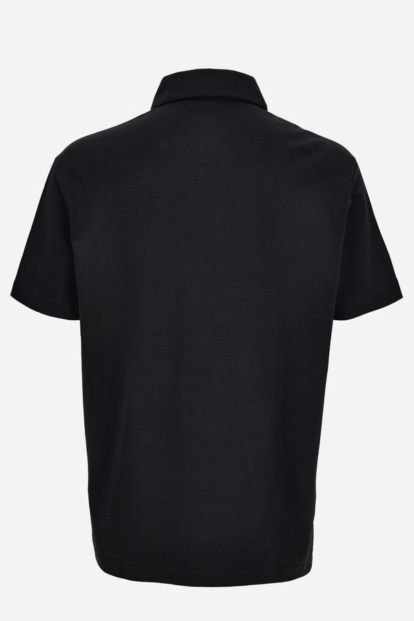 Polo In Jersey Fabric-Greca Print