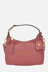 Versace Tag Hobo In Lamb Leather