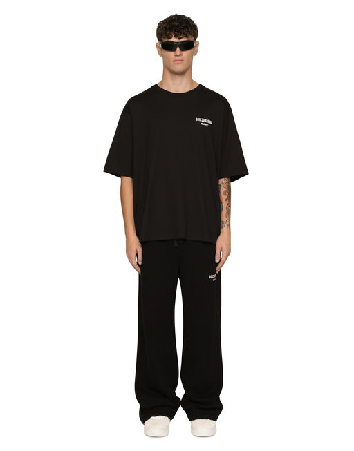 PRINTED COTTON JERSEY T-SHIRT WITH DGVIB3 PATCH
