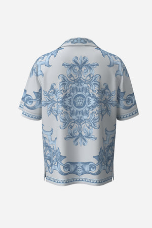 Informal Shirt In Silk Twill Architectural Barocco Print