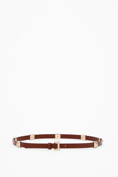 CINTURA ROCKSTUD FIERCE IN VITELLO LUCIDO 15 MM