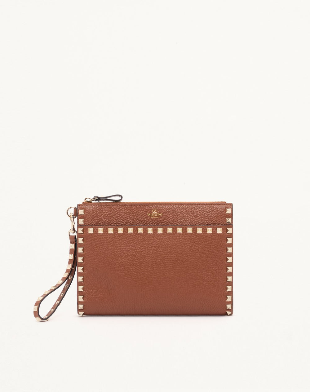 POUCH ROCKSTUD IN VITELLO GRANATO