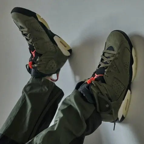  Air Jordan 6 Travis Scott Medio Oliva