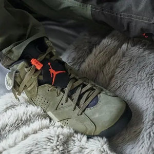  Air Jordan 6 Travis Scott Medio Oliva