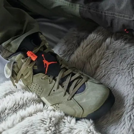  Air Jordan 6 Travis Scott Medio Oliva