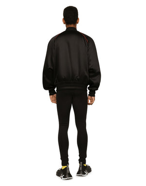SATIN JACKET WITH EMBROIDERED DG PATCH