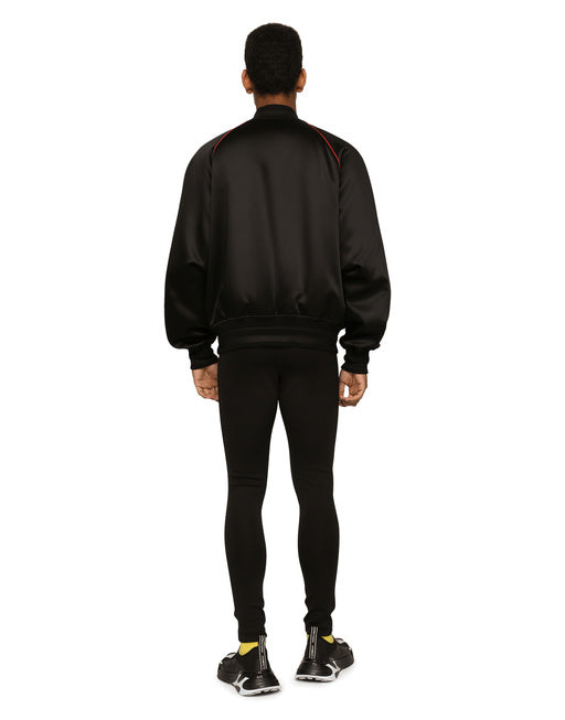 SATIN JACKET WITH EMBROIDERED DG PATCH