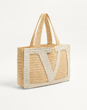 Borsa Shopping Grande Valentino Garavani Viva Superstar In Rafia