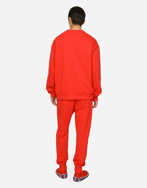 JERSEY JOGGING PANTS WITH EMBOSSED TAG