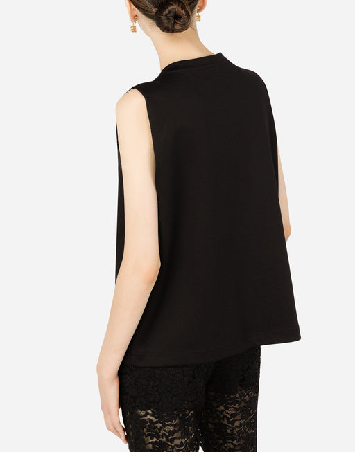 INTERLOCK TANK TOP WITH CRYSTAL DG EMBELLISHMENT