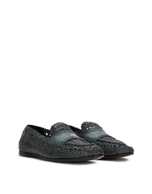 PERSIA WOVEN CALFSKIN SLIPPERS