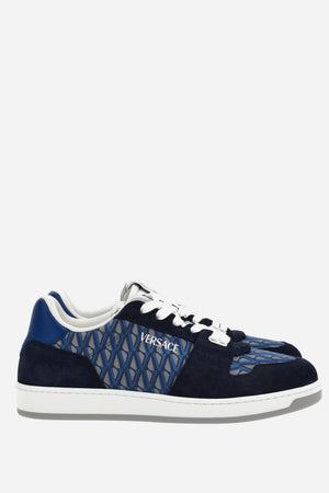 New Basket Sneakers In Suede+Jacquard V+Calf Leather