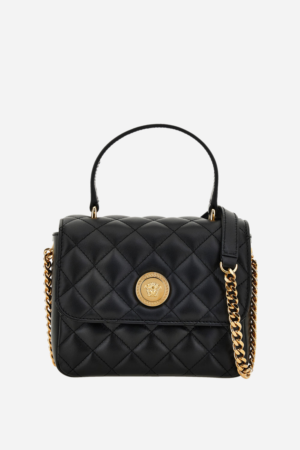 Icon Mini Top Handle In Quilted Lamb Leather