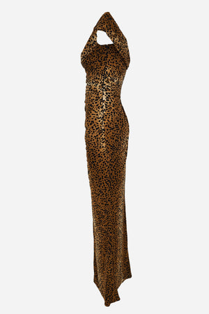Gown In Leopard On Responsible Viscose Liquid Jersey