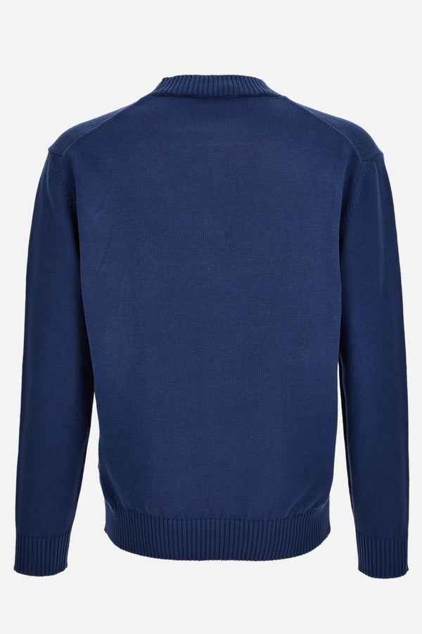 Knit Sweater In Unbrushed Fleece Fabric-Medusa Print-Versace