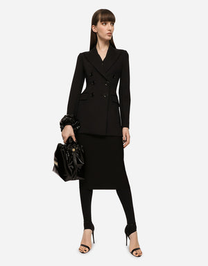 DOUBLE-BREASTED TECHNICAL JERSEY JACKET