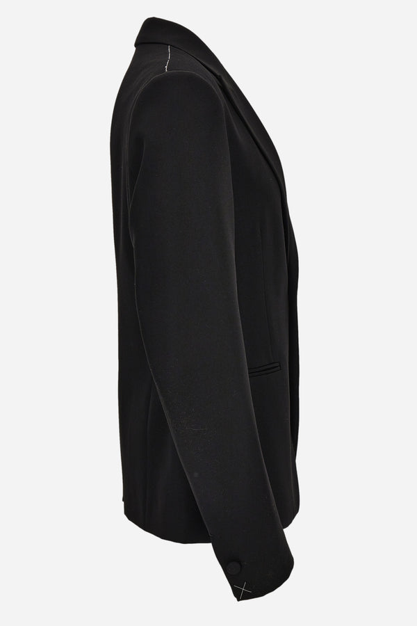 Evening Jacket In Grain De Poudre Fabric-Leaf Barocco Embroidery