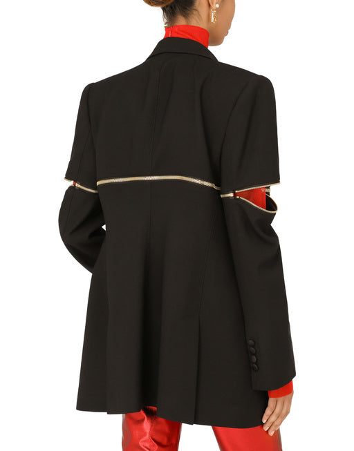 SINGLE-BREASTED JACKET WITH ZIPPER