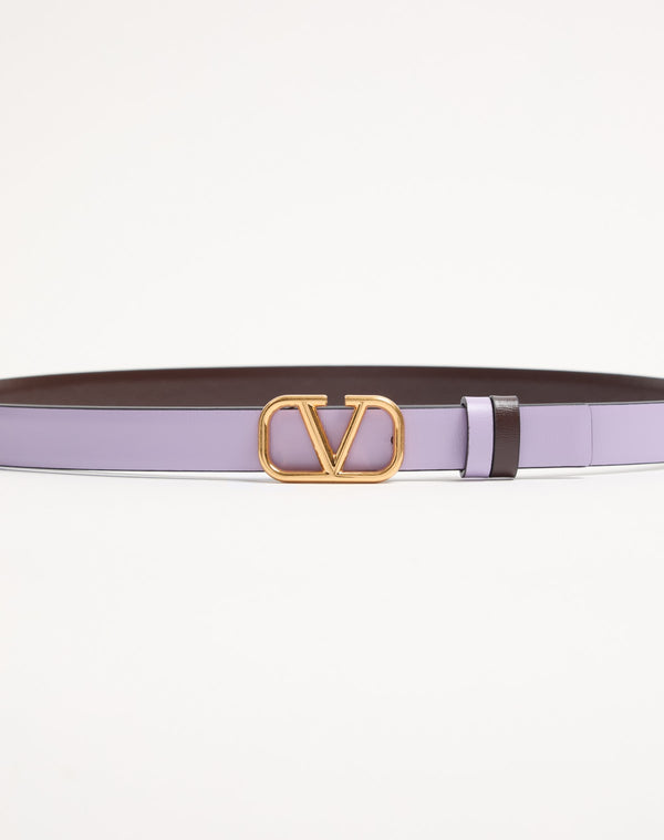 Cintura Reversibile VLogo Signature In Vitello Lucido 20 Mm