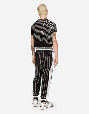 PRINTED COTTON T-SHIRT WITH DG LOGO