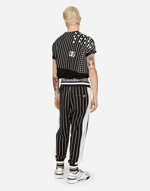 PRINTED COTTON T-SHIRT WITH DG LOGO