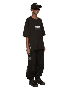 COTTON JERSEY T-SHIRT WITH DGVIB3 PRINT
