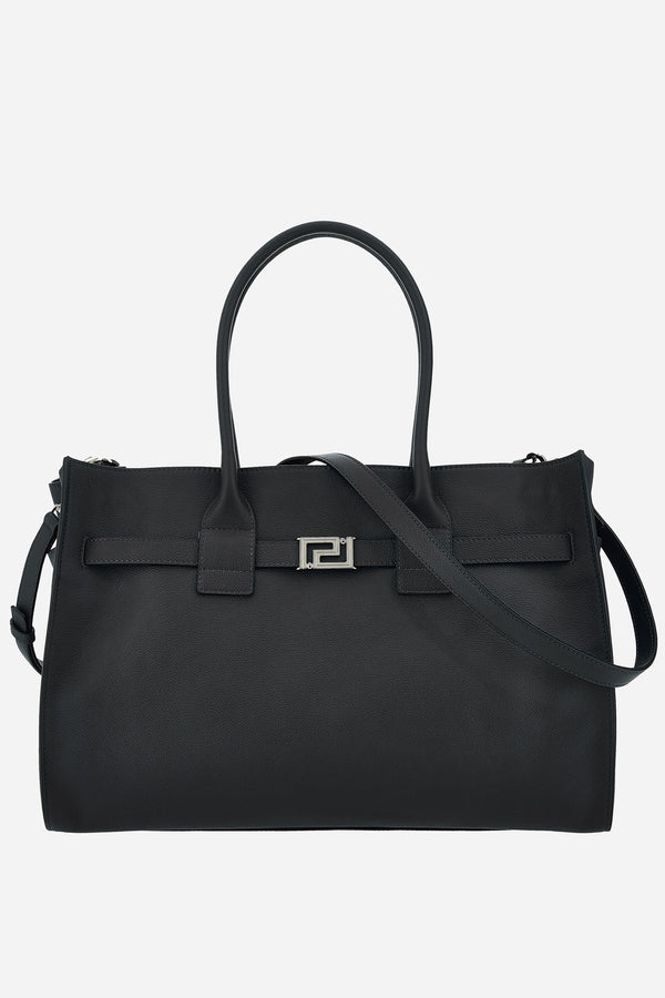 La Greca Tote In Calf Leather