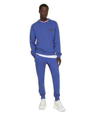 JERSEY SWEATSHIRT WITH LOGO PLAQUE