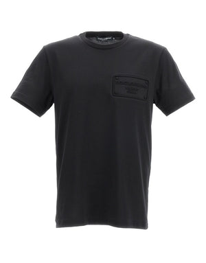 T-SHIRT WITH EMBOSSED DOLCE&GABBANA TAG