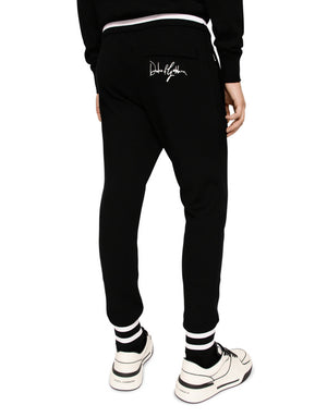WOOL JOGGING PANTS WITH EMBROIDERY
