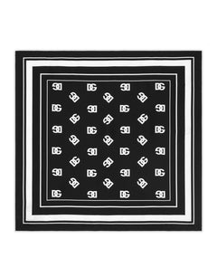SILK SCARF WITH DG PRINT (90 X 90)
